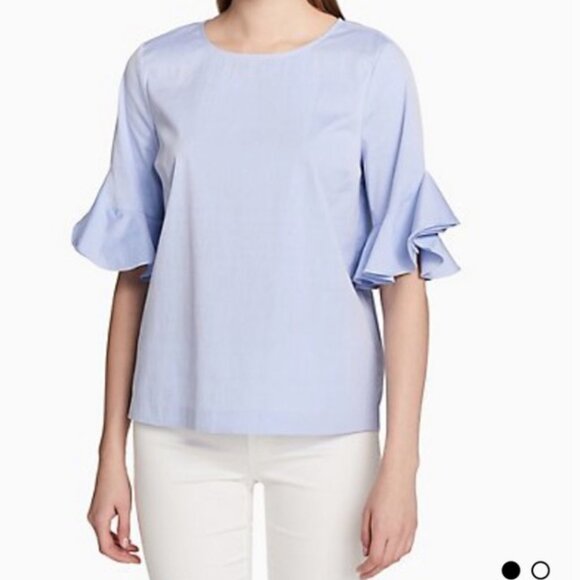 Calvin Klein Tops - *Calvin Klein Bell Blue Sleeve Top
